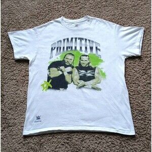 Primitive x WWE Generation T-Shirt Men's Size Large Graphic Print White Shirt